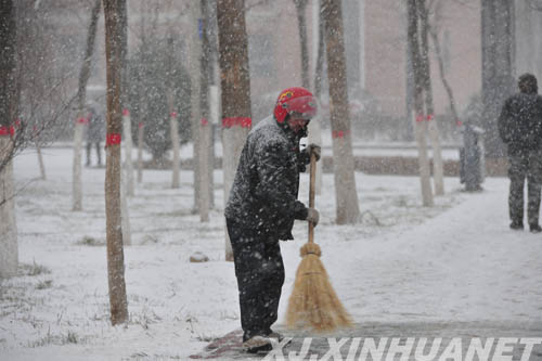 新疆伊犁河谷出现风雪天气